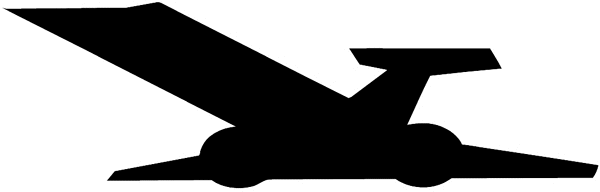 Impressive airplane silhouette vinyl sticker. Customize on line.      Aeroplanes And Space Travel 002-0081  